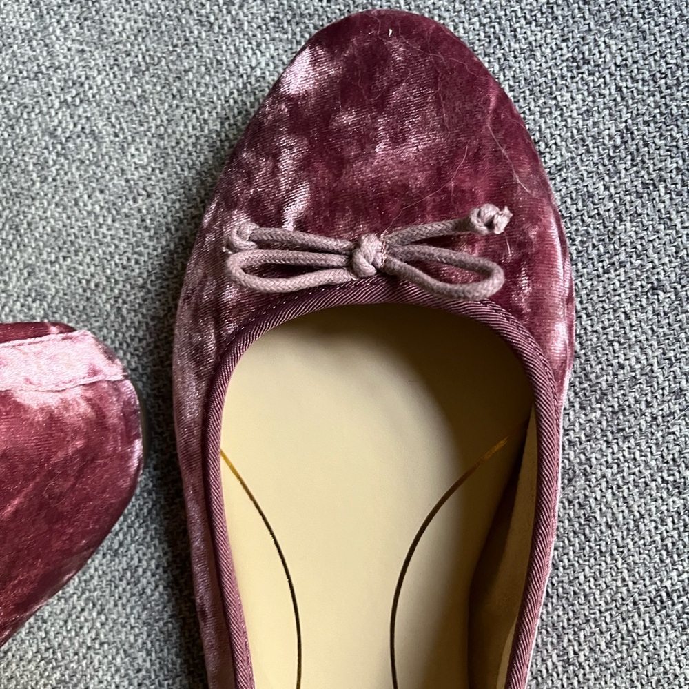 Sam Edelman Circus Dusty Rose Crushed Velvet Ballet Flat